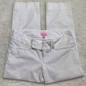 Lilly Pulitzer 74610 Women's White Luxury Capri Pants Size 10